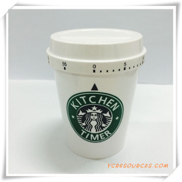 Förderung Kunststoff Starbuck Kaffee Form Timer (HA35005)